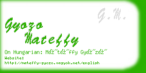 gyozo mateffy business card